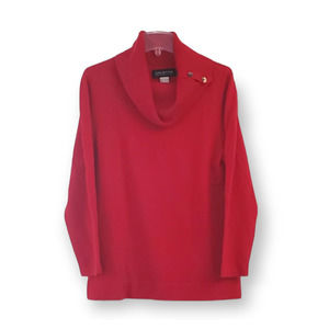 Jones New York Red Cowl Neck Sweater
